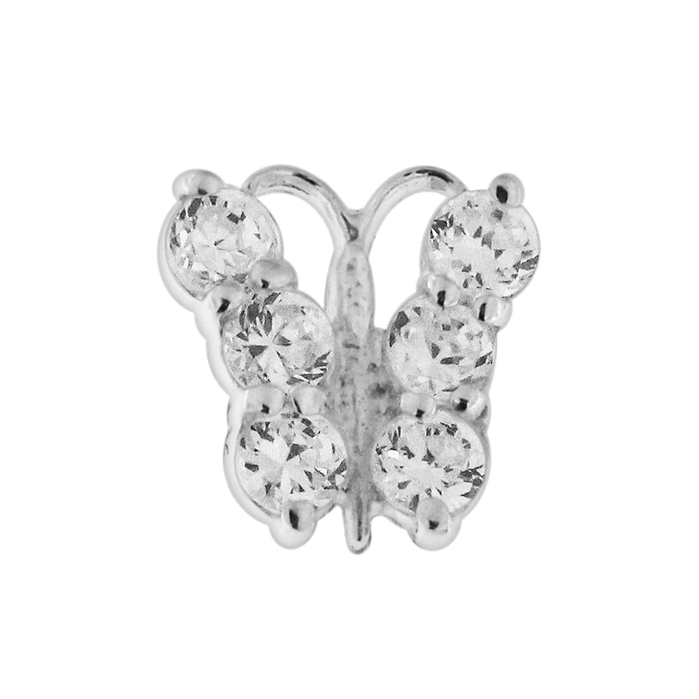 925 Sterling Silver Jeweled Butterfly Pendant