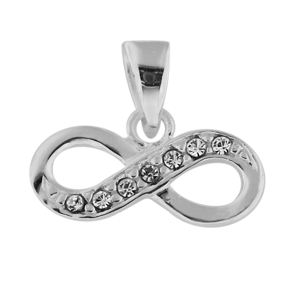 Jeweled Infinitive 925 Sterling Silver Pendant