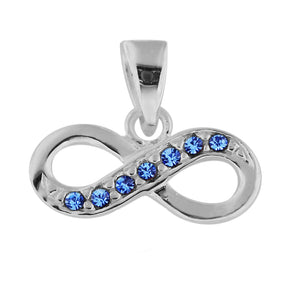 Jeweled Infinitive 925 Sterling Silver Pendant