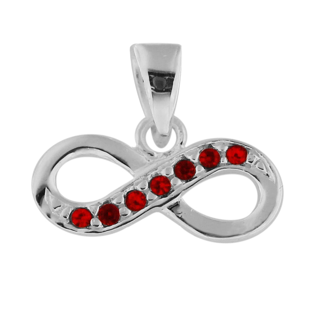 Jeweled Infinitive 925 Sterling Silver Pendant