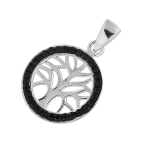 Jeweled Tree of Life 925 Sterling Silver Pendant