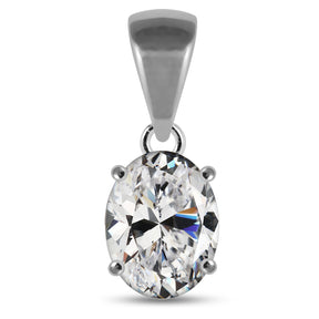 925 Sterling Silver Jeweled Fancy Single Stone Pendant