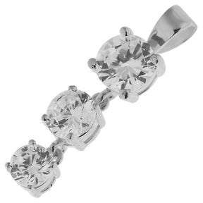 Fancy 925 Sterling Silver Jeweled Pendant