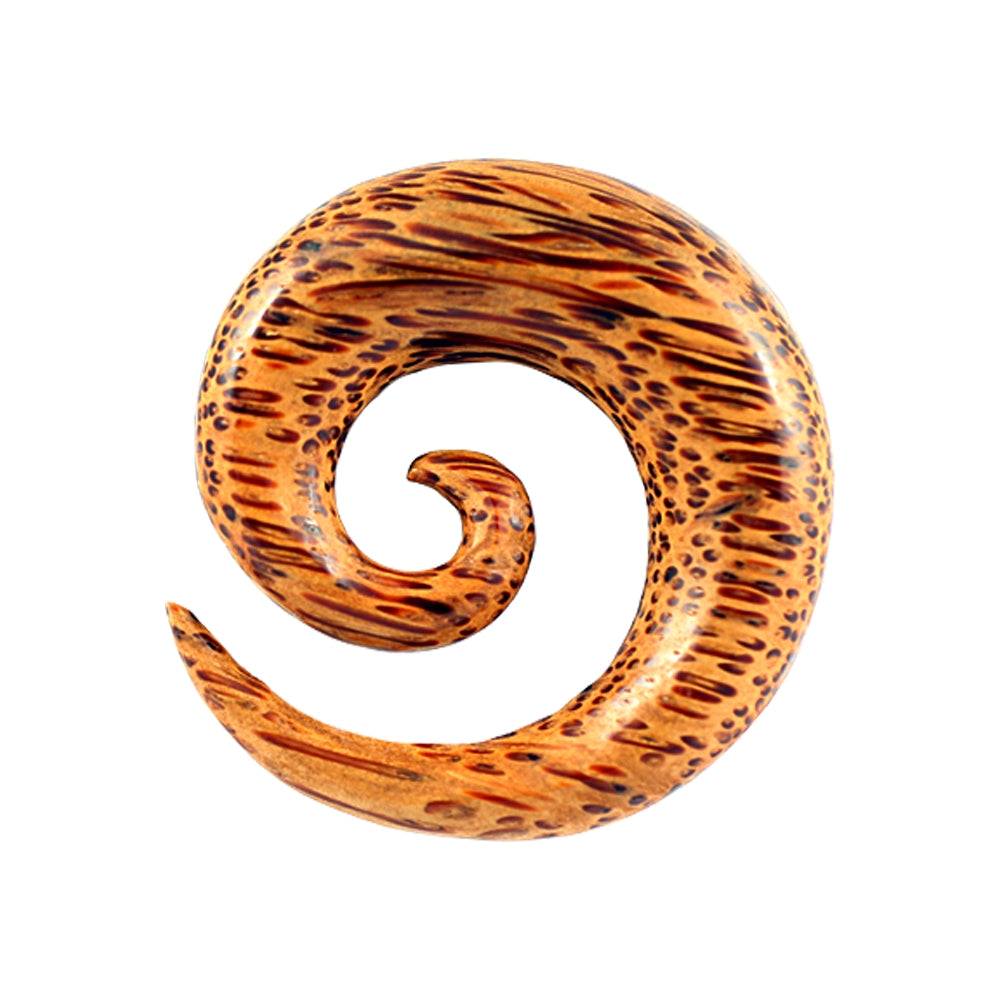 Organic Coco Wood Spiral Ear Expander Gauges