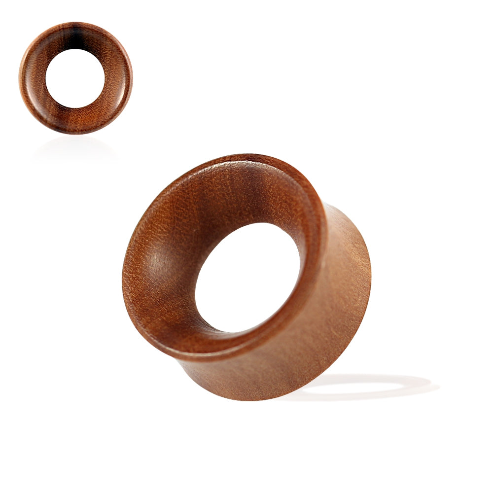 Double Flared Organic Teak Wood Tunnel Ear Plug Gauges