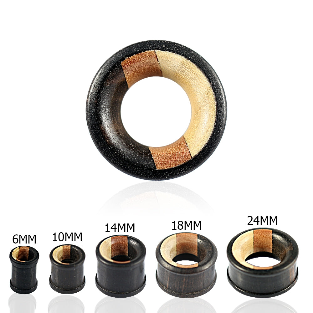 Organic Iron, Saba and Crocodile Ribbed Edge Tunnel Ear Gauges Plug