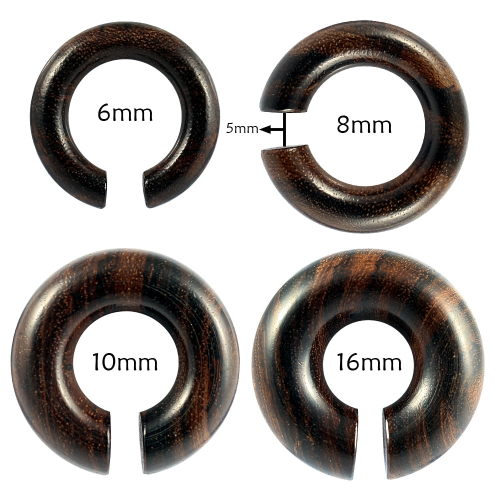 Organic Sono Wood Ear Hoop Gauges Plug