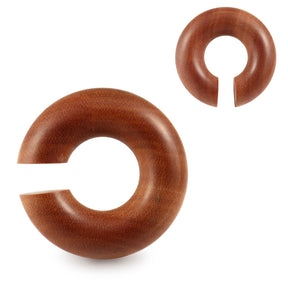 Organic Sawo Wood Ear Hoop Gauges Plug