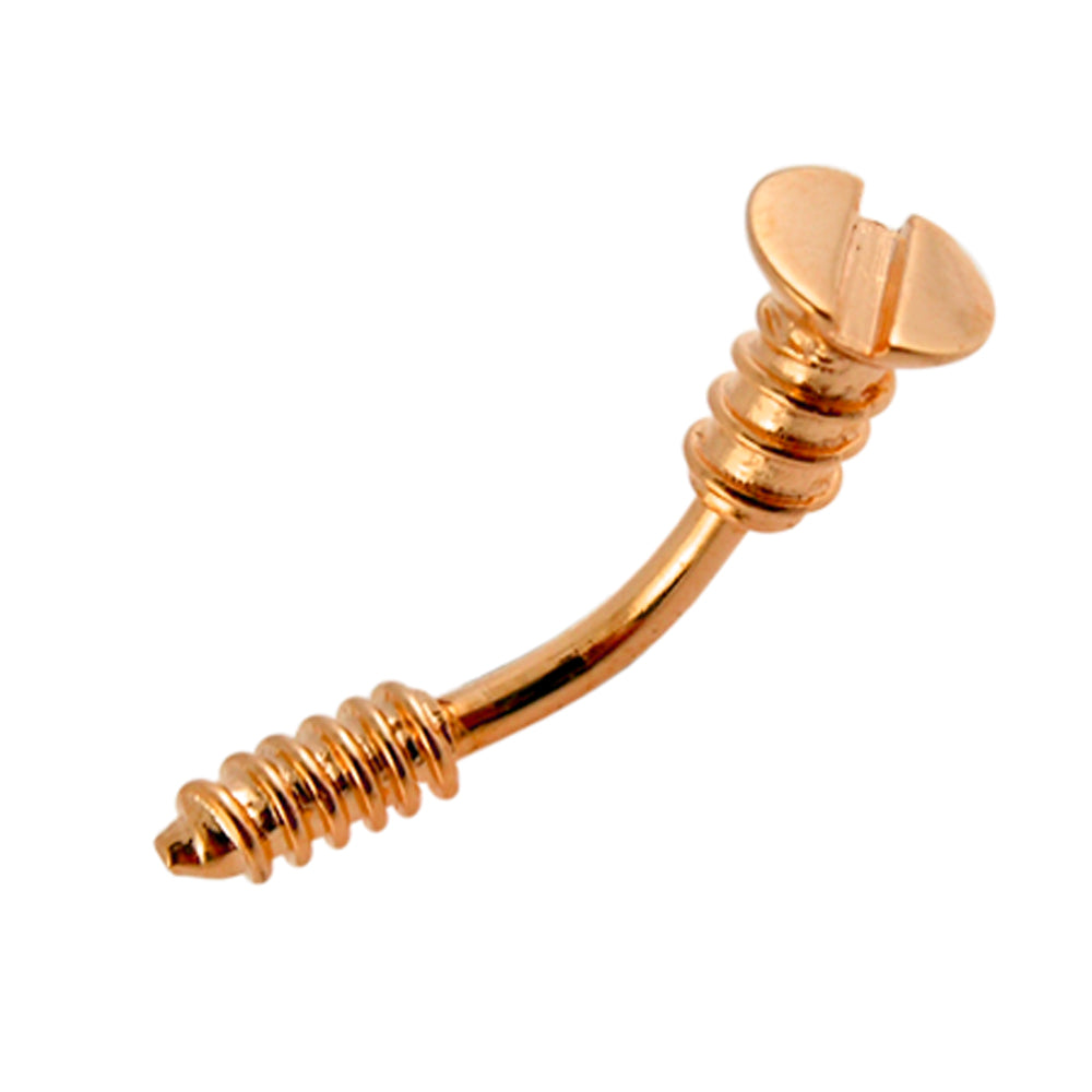 Rose Gold Platted House Hold Nail Spinal Belly Button Ring