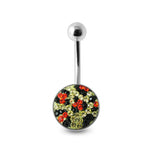 Mix Color Crystal stone Jeweled Design Belly Ring with steel Base SBLY015