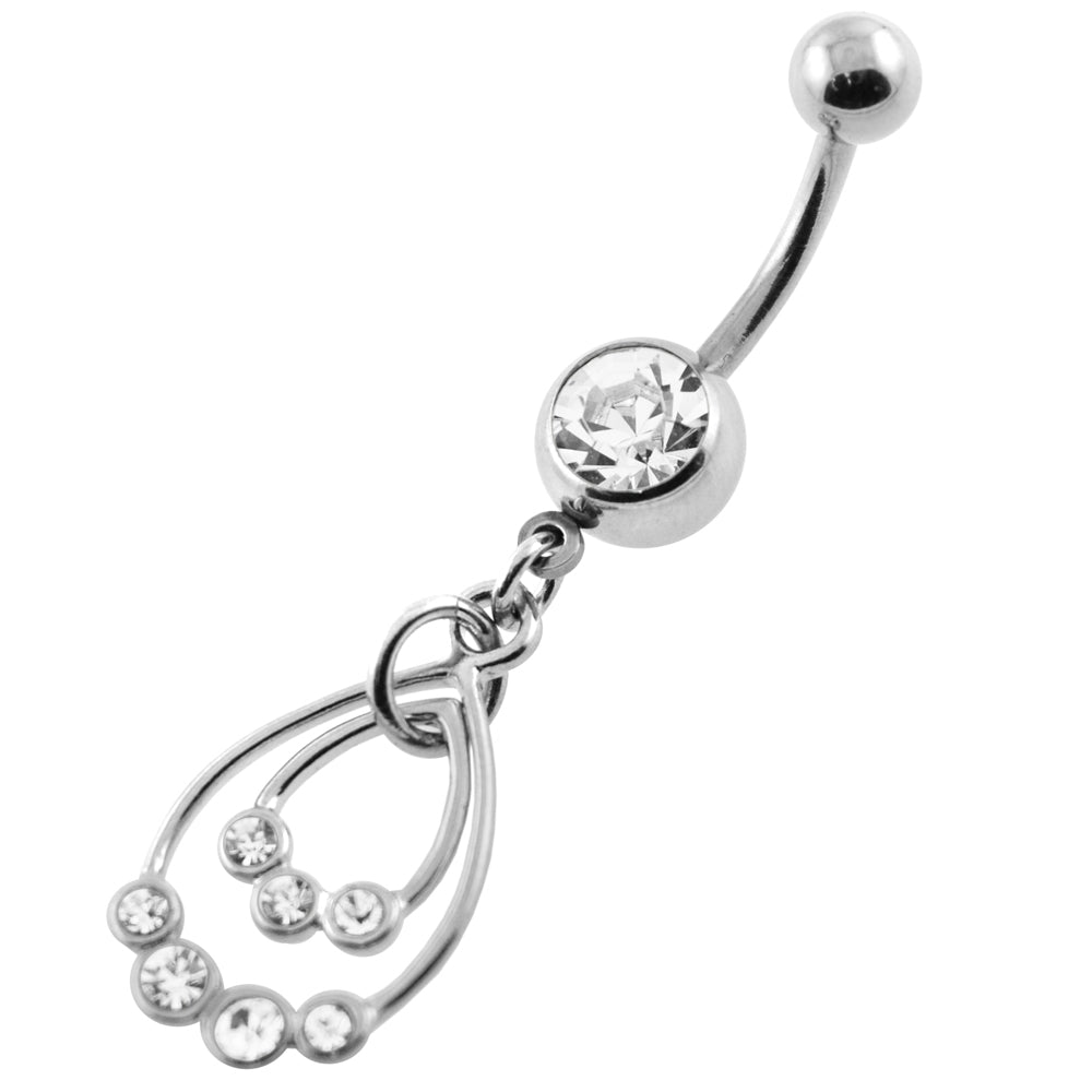 Dangling Jeweled Hangings Belly Button Ring