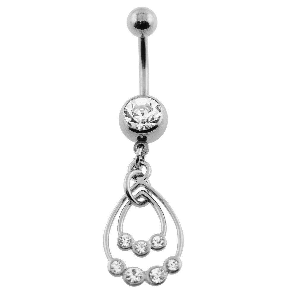 Dangling Jeweled Hangings Belly Button Ring
