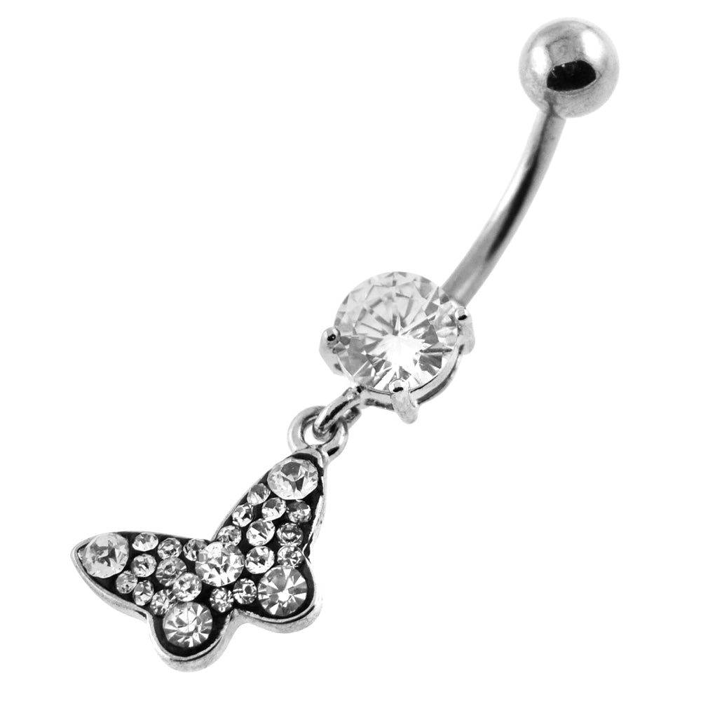 Multi Jeweled Dangling Belly Button Piercing