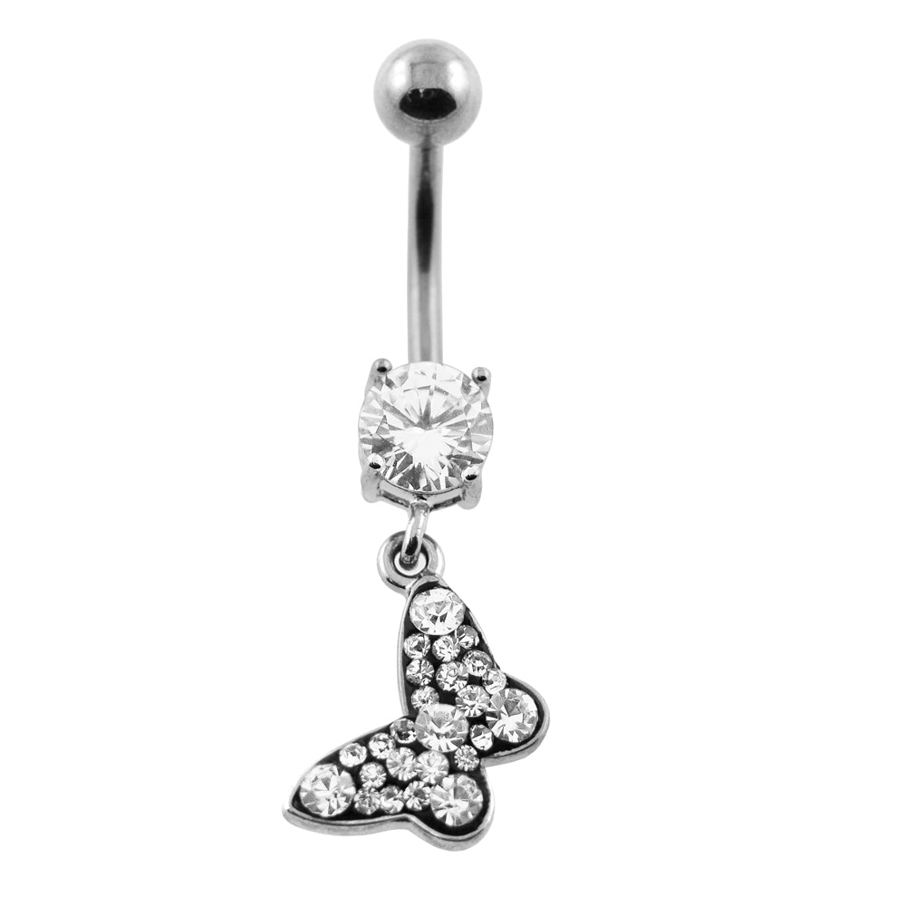 Multi Jeweled Dangling Belly Button Piercing