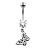 Multi Jeweled Dangling Belly Button Piercing