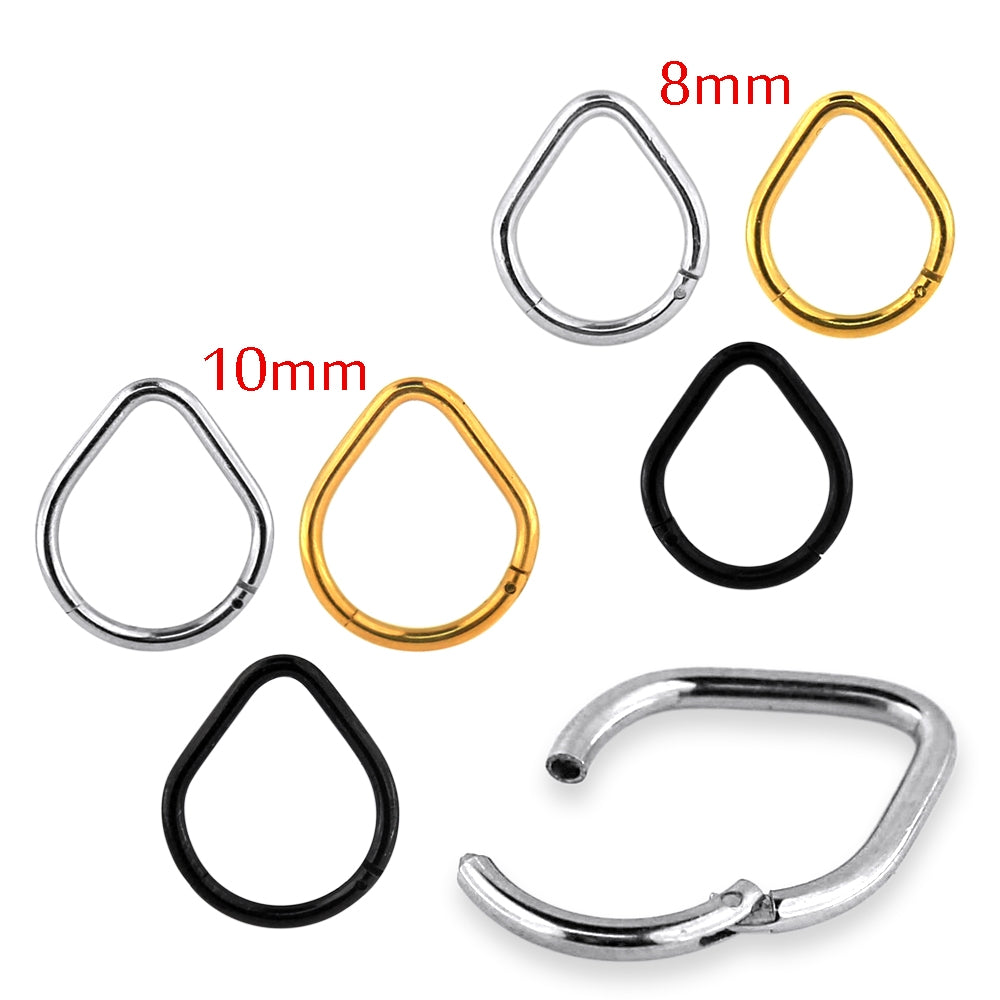 Surgical Steel V Shape Classic Hinged Segment Clicker Ring