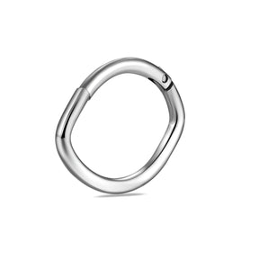 Surgical Steel Oval Shape Classic Hinged Segment Clicker Ring