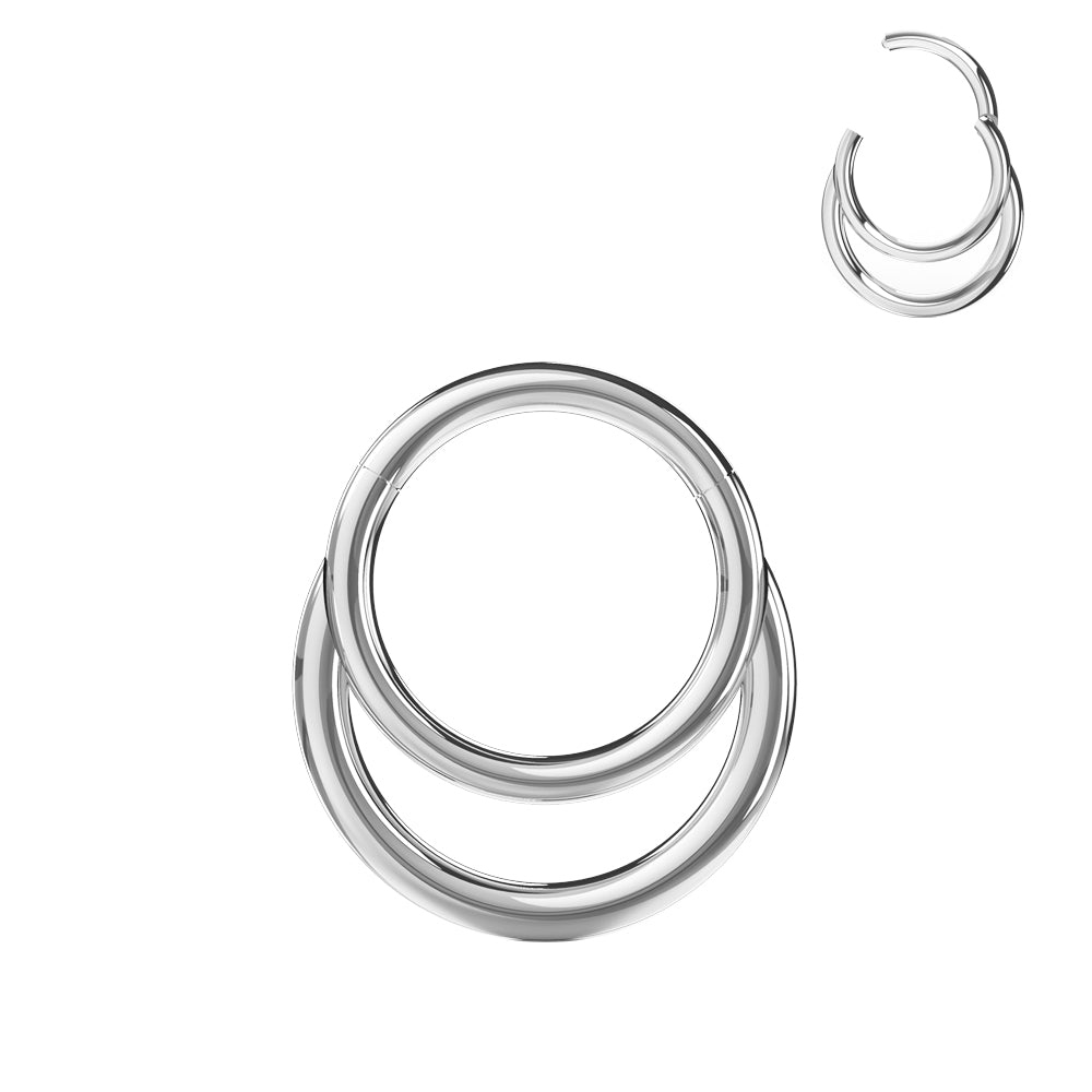 Crescent Moon Hoop Ear Lip Nose Ring Hinged Segment Clicker Ring