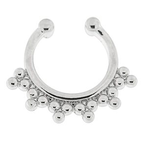 Tribal Dots pattern Non Piercing Fake Clip on Septum Ring