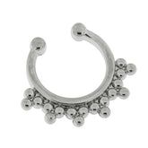 Tribal Dots pattern Non Piercing Fake Clip on Septum Ring