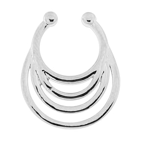 Multi Waves Non Piercing Fake Clip on Septum Ring