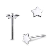 Flat Plain Star Straight Nose Pin