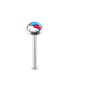 3mm Kitty Logo Straight Nose Pin