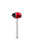 Hand Painted Ladybug Straight Nose Pin