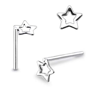 Di Cut Star Straight Nose Pin