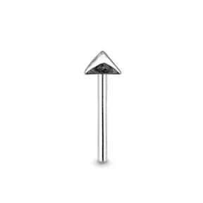 Plain Triangle Pyramid Straight Nose Pin