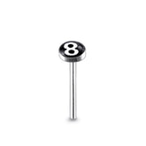 3mm Number Eight Logo Straight Nose Pin