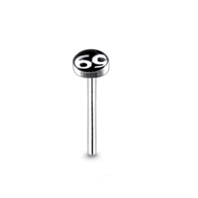 3mm Number Sixty Nine Logo Straight Nose Pin