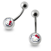 316L  Hello Kitty  Logo  Belly Ring