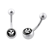 316L  Skull  Logo  Belly Ring