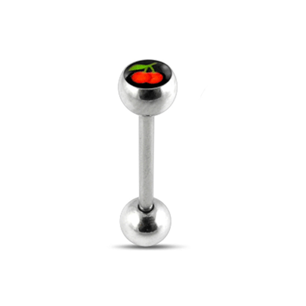 Lucky CHERRY Logo Tongue Ring