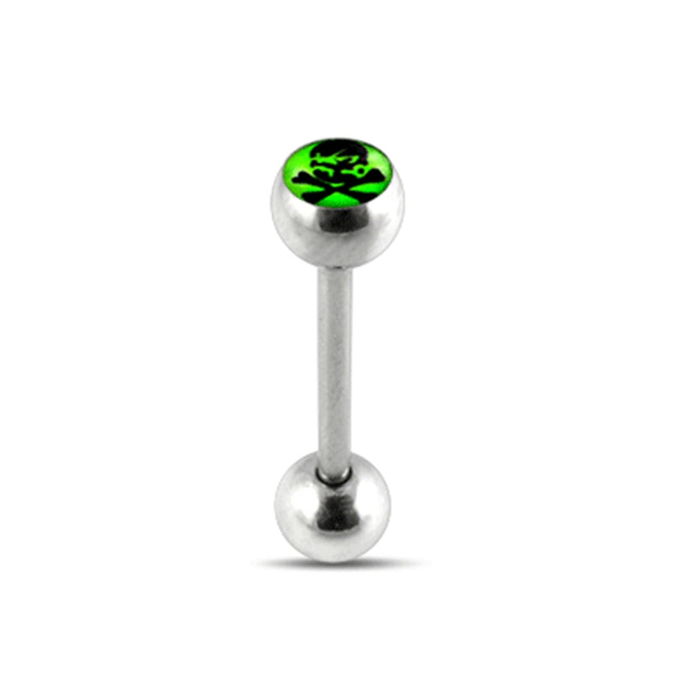 Green SEA ROBBER Logo Tongue Ring