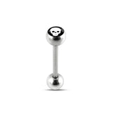 FACE SKELETON Logo Tongue Ring