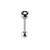 White STAR Logo Tongue Ring