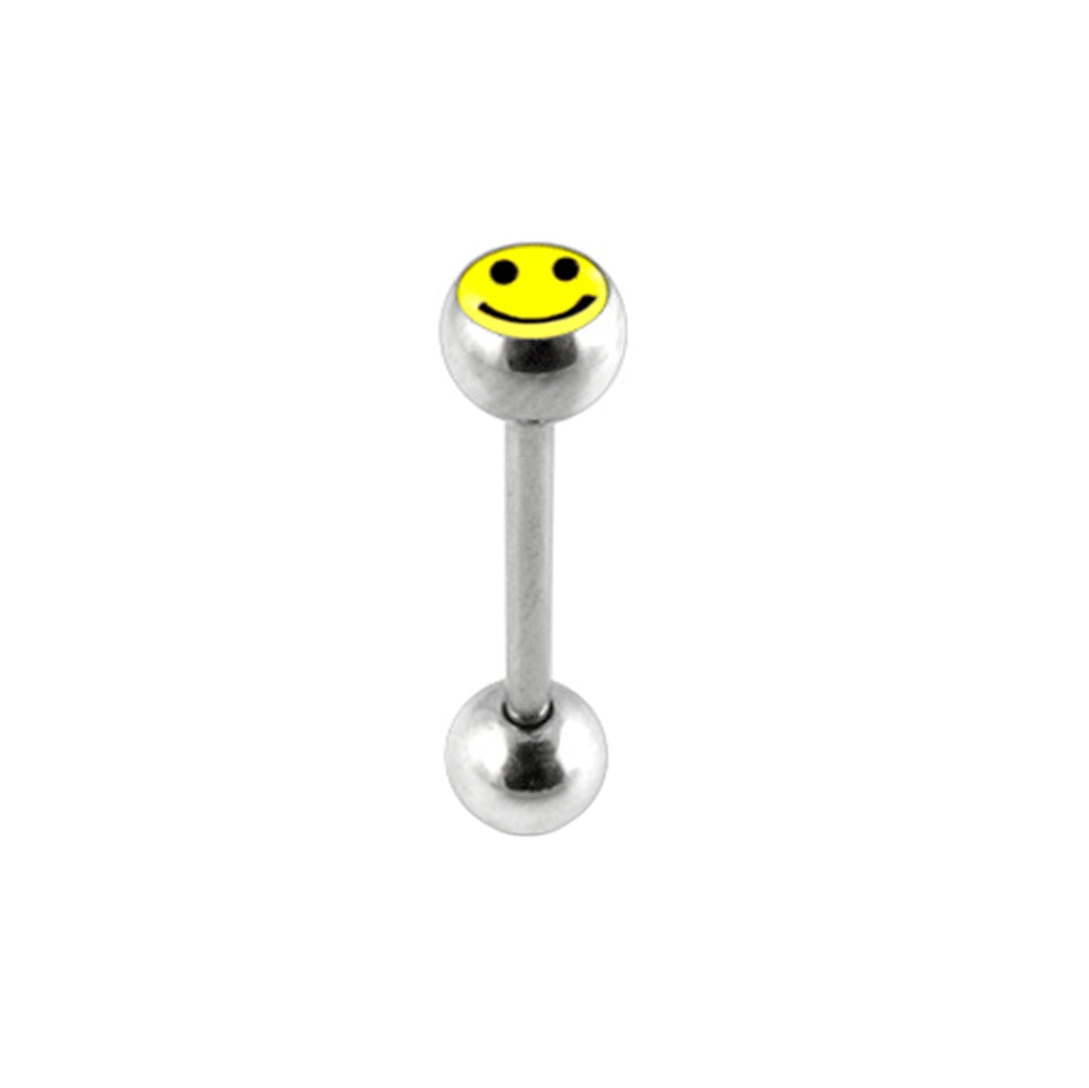 SMILEY FACE Logo Tongue Ring