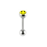 SMILEY FACE Logo Tongue Ring