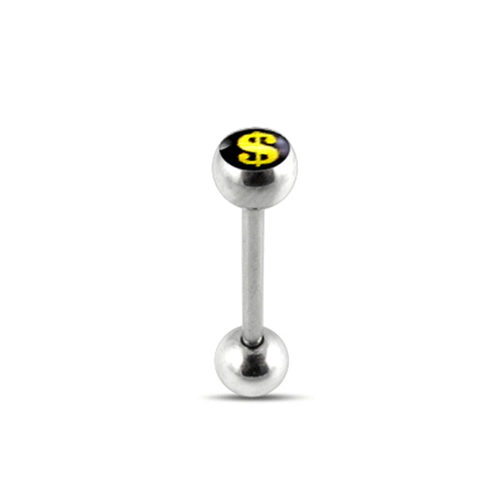 U.S.Dollar Sign Logo Tongue Ring