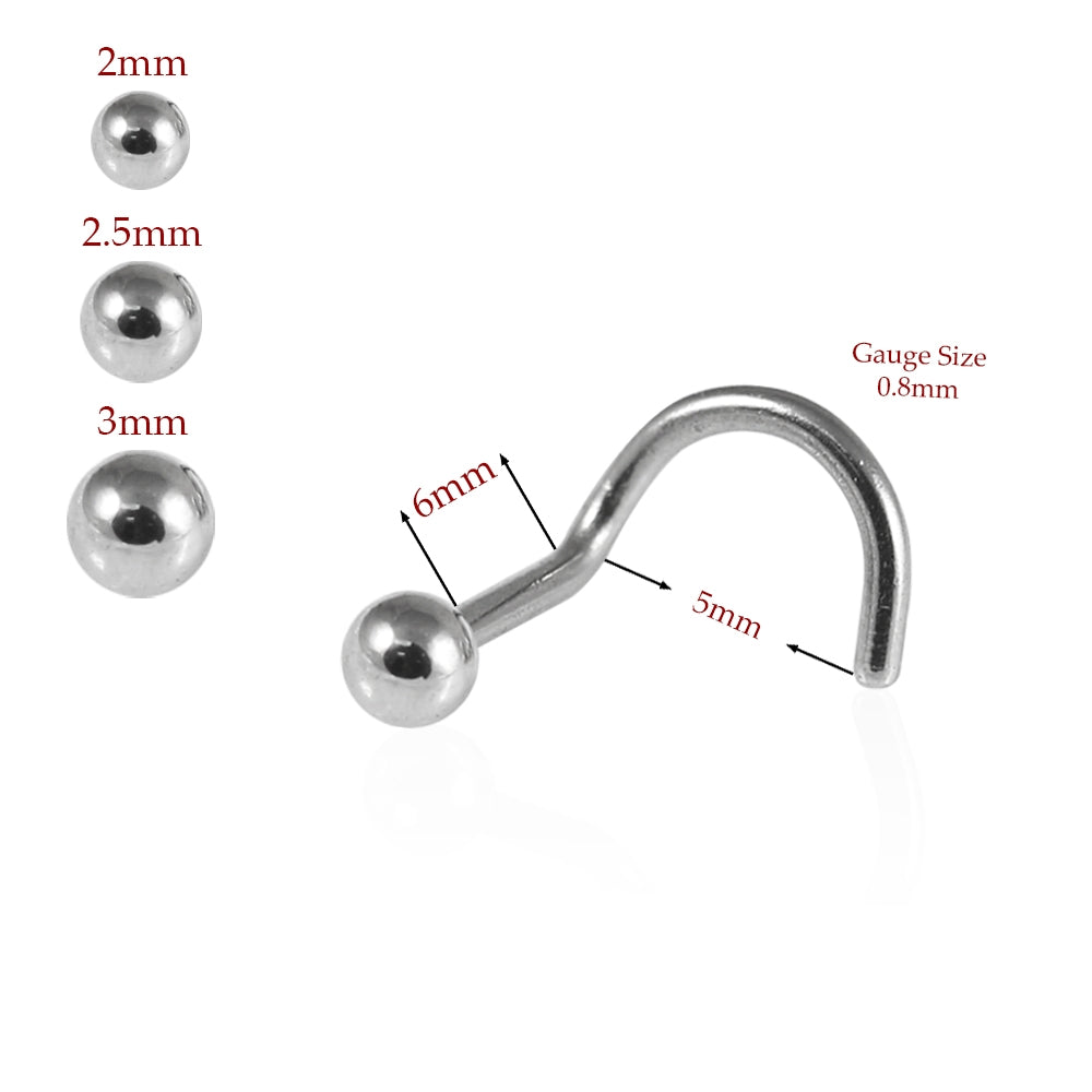 316L SS Bent Nose Screw with Multiple Size Top Ball