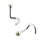316L SS Bent Nose Pin with 3mm Jewel Ball