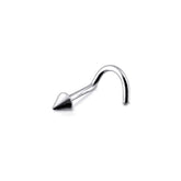 316L SS Bent Nose Pin with 3mm Top Cone