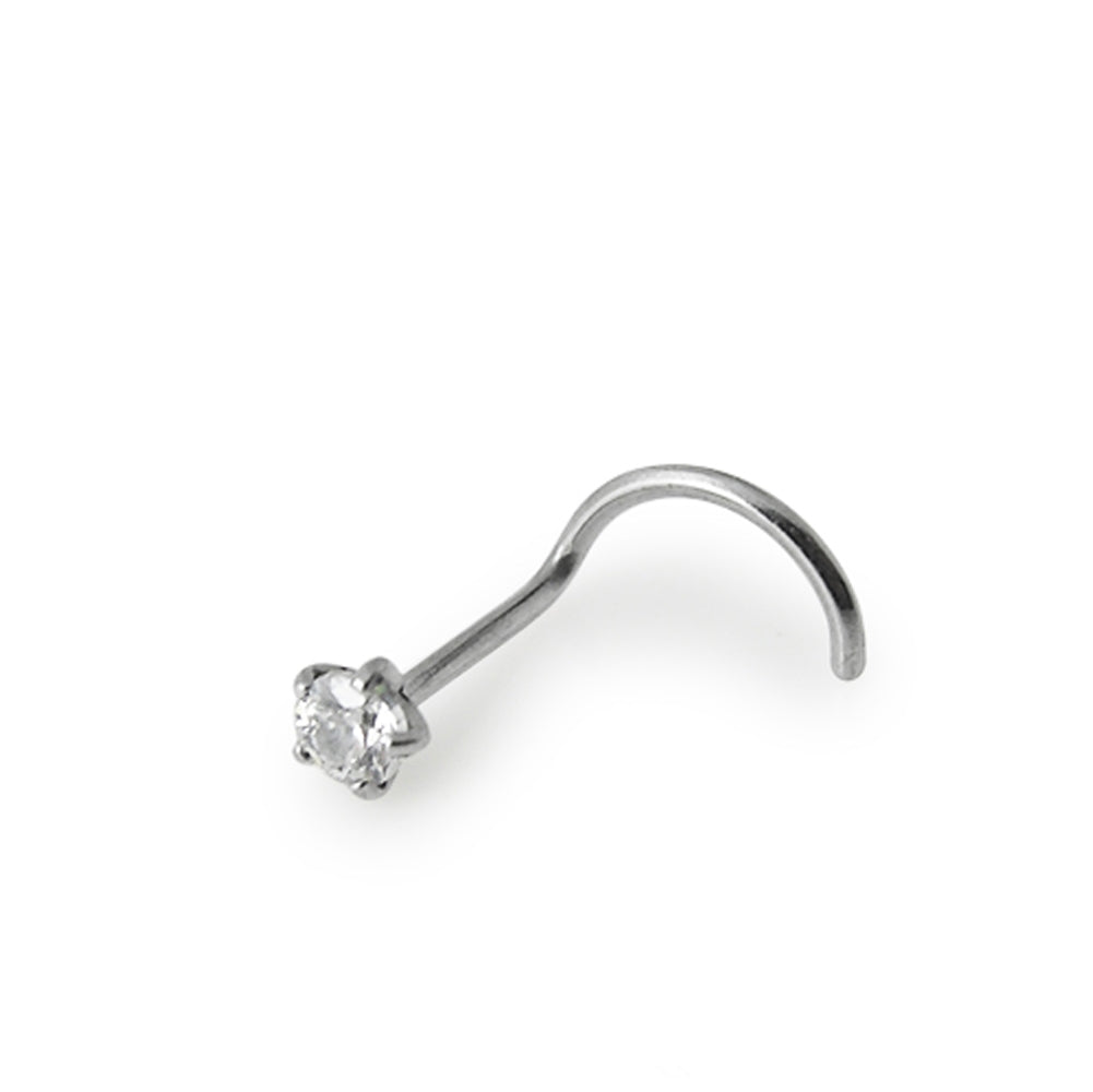 20G CZ Jeweled Nose screw Ring