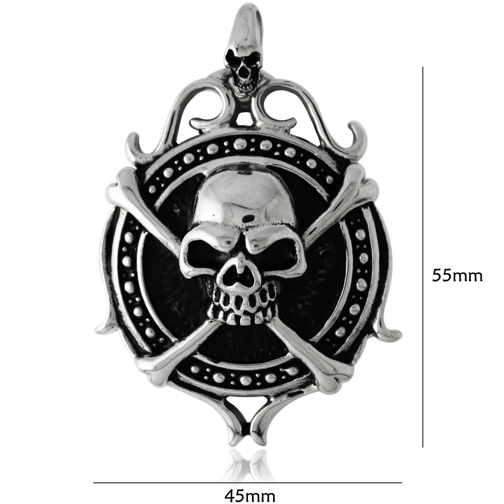 Stainless Steel skeleton shield Pendant