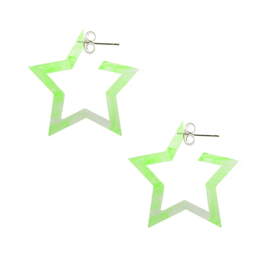 Peridot UV React Star Ear Hoop