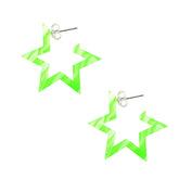 Peridot UV React 6 Star Ear Hoop