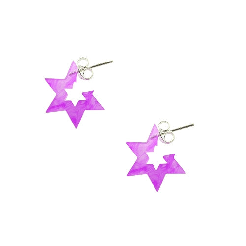 6mm UV Acrylic React  6 Star Ear Hoop