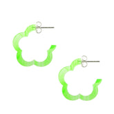 Peridot UV Flower Ear Hoop